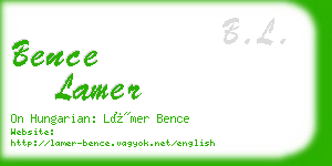 bence lamer business card